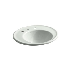 K2822-8A-FF Iron Works Wall Hung Bathroom Sink - Sea Salt K2822-8A-FF Iron Works Wall Hung Bathroom Sink - Sea Salt