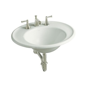K2822-8S-FF Iron Works Wall Hung Bathroom Sink - Sea Salt K2822-8S-FF Iron Works Wall Hung Bathroom Sink - Sea Salt