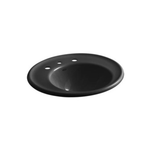 K2822-8W-7 Iron Works Wall Hung Bathroom Sink - Black K2822-8W-7 Iron Works Wall Hung Bathroom Sink - Black