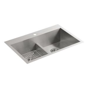K3838-1-NA Vault Stainless Steel Double Bowl Kitchen Sink - Stainless Steel K3838-1-NA Vault Stainless Steel Double Bowl Kitchen Sink - Stainless Steel