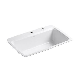 K5864-2-0 Cape Dory White/Color Single Bowl Kitchen Sink - White K5864-2-0 Cape Dory White/Color Single Bowl Kitchen Sink - White