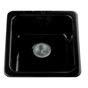 K6584-7 Iron/Tones White/Color Single Bowl Kitchen Sink - Black K6584-7 Iron/Tones White/Color Single Bowl Kitchen Sink - Black