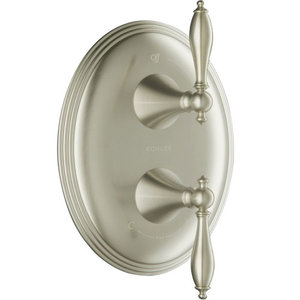 KT10302-4M-BN Finial Traditional Thermostatic Valve Trim Trim Kit - Vibrant Brushed Nickel KT10302-4M-BN Finial Traditional Thermostatic Valve Trim Trim Kit - Vibrant Brushed Nickel
