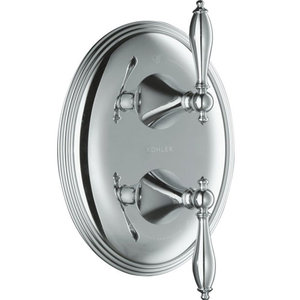 KT10302-4M-CP Finial Traditional Thermostatic Valve Trim Trim Kit - Polished Chrome KT10302-4M-CP Finial Traditional Thermostatic Valve Trim Trim Kit - Polished Chrome
