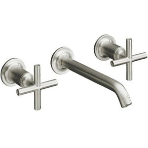 KT144133-BN/-K410KNA Purist Wall Mount Bathroom Faucet Bathroom Faucet - Vibrant Brushed Nickel KT144133-BN/-K410KNA Purist Wall Mount Bathroom Faucet Bathroom Faucet - Vibrant Brushed Nickel