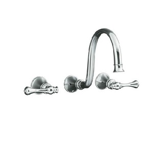 KT161064A-CP/-K410-K-NA Revival Wall Mount Bathroom Faucet Bathroom Faucet - Polished Chrome KT161064A-CP/-K410-K-NA Revival Wall Mount Bathroom Faucet Bathroom Faucet - Polished Chrome