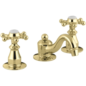 K108-3-PB Antique 8'' Widespread Bathroom Faucet - Vibrant Polished Brass K108-3-PB Antique 8'' Widespread Bathroom Faucet - Vibrant Polished Brass
