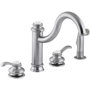 K12231-G Fairfax Two-Handle Kitchen Faucet - Brushed Chrome K12231-G Fairfax Two-Handle Kitchen Faucet - Brushed Chrome