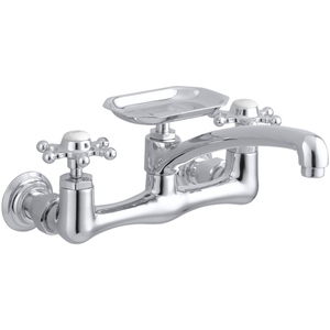 K149-3-CP Antique Wall Mount Kitchen Faucet - Polished Chrome K149-3-CP Antique Wall Mount Kitchen Faucet - Polished Chrome