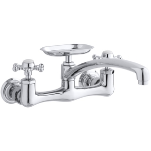 K159-3-CP Antique Wall Mount Kitchen Faucet - Polished Chrome K159-3-CP Antique Wall Mount Kitchen Faucet - Polished Chrome