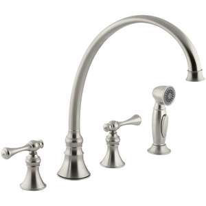 K16111-4A-BN Revival Two-Handle Kitchen Faucet - Vibrant Brushed Nickel K16111-4A-BN Revival Two-Handle Kitchen Faucet - Vibrant Brushed Nickel