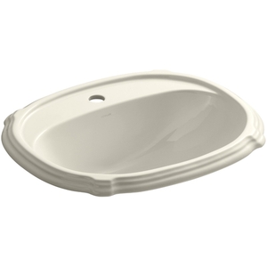 K2189-1-47 Portrait Self Rimming Bathroom Sink - Almond K2189-1-47 Portrait Self Rimming Bathroom Sink - Almond