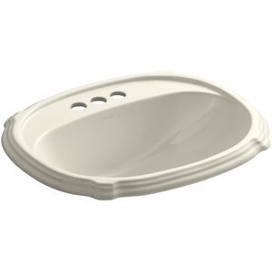 K2189-4-47 Portrait Self Rimming Bathroom Sink - Almond K2189-4-47 Portrait Self Rimming Bathroom Sink - Almond