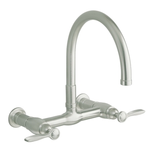 K61324-VS Parq Wall Mount Kitchen Faucet - Vibrant Stainless K61324-VS Parq Wall Mount Kitchen Faucet - Vibrant Stainless