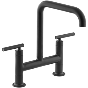 K7547-4-BL Purist Two-Handle Kitchen Faucet - Matte Black K7547-4-BL Purist Two-Handle Kitchen Faucet - Matte Black