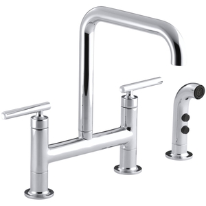 K7548-4-CP Purist Two-Handle Kitchen Faucet - Polished Chrome K7548-4-CP Purist Two-Handle Kitchen Faucet - Polished Chrome