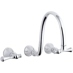 KT161074A-CP/K410K-NA Revival Wall Mount Bathroom Faucet Bathroom Faucet - Polished Chrome KT161074A-CP/K410K-NA Revival Wall Mount Bathroom Faucet Bathroom Faucet - Polished Chrome