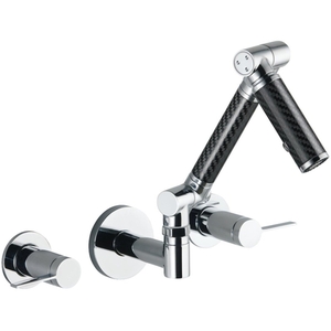 KT6277C12-CP/K410K-NA Karbon Wall Mount Bathroom Faucet Bathroom Faucet - Polished Chrome KT6277C12-CP/K410K-NA Karbon Wall Mount Bathroom Faucet Bathroom Faucet - Polished Chrome