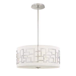 KP194084 Alecia's Necklace Drum Pendant Pendant Light - Brushed Nickel KP194084 Alecia's Necklace Drum Pendant Pendant Light - Brushed Nickel