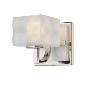 KP5451613 Squared 1 Bulb Wall Sconce - Polished Nickel KP5451613 Squared 1 Bulb Wall Sconce - Polished Nickel