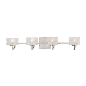 KP5454613 Squared 4 or More Bulb Bathroom Lighting - Polished Nickel KP5454613 Squared 4 or More Bulb Bathroom Lighting - Polished Nickel