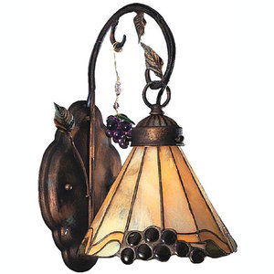 E037IA Grape Trellis 1 Bulb Wall Sconce - Antique Iron E037IA Grape Trellis 1 Bulb Wall Sconce - Antique Iron
