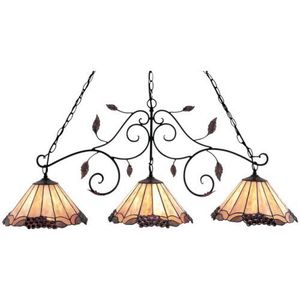 E039IA Grape Trellis Linear Pendant Pendant Light - Antique Iron E039IA Grape Trellis Linear Pendant Pendant Light - Antique Iron