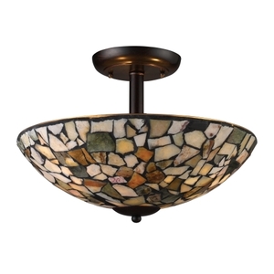E600173 Trego Semi Flush Mount Ceiling Light - Dark Rust E600173 Trego Semi Flush Mount Ceiling Light - Dark Rust