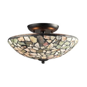E600202 Trego Semi Flush Mount Ceiling Light - Dark Rust E600202 Trego Semi Flush Mount Ceiling Light - Dark Rust