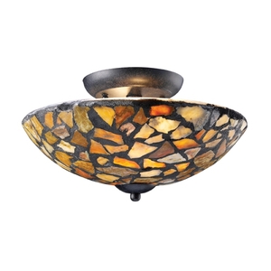 E600372 Trego Semi Flush Mount Ceiling Light - Dark Rust E600372 Trego Semi Flush Mount Ceiling Light - Dark Rust