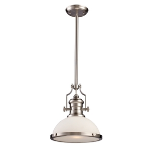E661231 Chadwick Down Light Pendant Light - Satin Nickel / White E661231 Chadwick Down Light Pendant Light - Satin Nickel / White