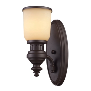 E661301 Chadwick 1 Bulb Wall Sconce - Oiled Bronze / Amber E661301 Chadwick 1 Bulb Wall Sconce - Oiled Bronze / Amber
