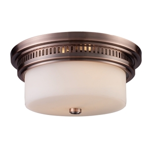 E661412 Chadwick Flush Mount Ceiling Light - Antique Copper / White E661412 Chadwick Flush Mount Ceiling Light - Antique Copper / White