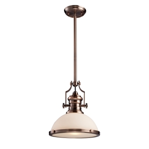 E661431 Chadwick Down Light Pendant Light - Antique Copper / White E661431 Chadwick Down Light Pendant Light - Antique Copper / White