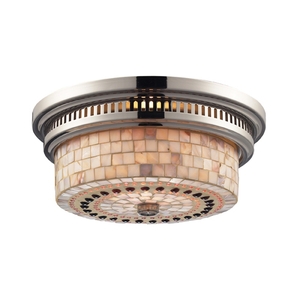 E664112 Chadwick Flush Mount Ceiling Light - Polished Nickel / Cappa E664112 Chadwick Flush Mount Ceiling Light - Polished Nickel / Cappa