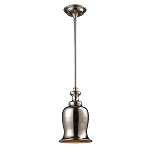 E690271 Chadwick Mini-Pendant Pendant Light - Polished Nickel Fluted E690271 Chadwick Mini-Pendant Pendant Light - Polished Nickel Fluted