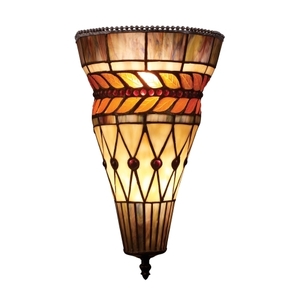 E700842 Glass Leaf Multi Bulb Wall Sconce - Tiffany Bronze E700842 Glass Leaf Multi Bulb Wall Sconce - Tiffany Bronze