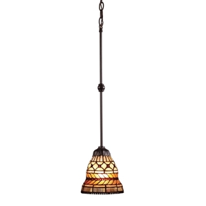 E700871 Glass Leaf Mini-Pendant Pendant Light - Tiffany Bronze E700871 Glass Leaf Mini-Pendant Pendant Light - Tiffany Bronze