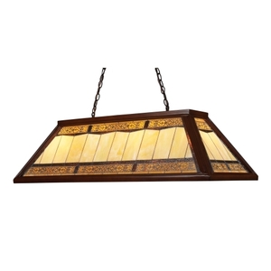 E701124 Tiffany Lighting/Billiard/Island Linear Pendant Pendant Light - Dark Mahogany Wood E701124 Tiffany Lighting/Billiard/Island Linear Pendant Pendant Light - Dark Mahogany Wood
