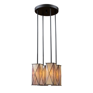 E701544 Grand Facet Multi Light Pendant Light - Tiffany Bronze E701544 Grand Facet Multi Light Pendant Light - Tiffany Bronze