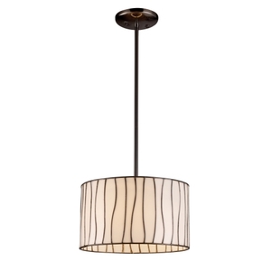 E720451 Lineas Drum Pendant Pendant Light - Black Chrome E720451 Lineas Drum Pendant Pendant Light - Black Chrome