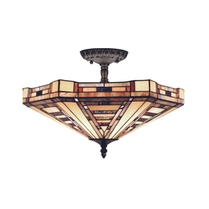 E932CB American Art Semi Flush Mount Ceiling Light - Classic Bronze E932CB American Art Semi Flush Mount Ceiling Light - Classic Bronze