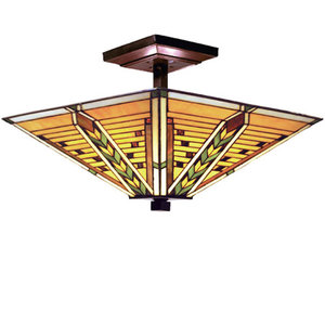 E935TB Arrowhead Semi Flush Mount Ceiling Light - Bronze E935TB Arrowhead Semi Flush Mount Ceiling Light - Bronze