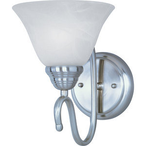 M12066MRSN Newport 1 Bulb Wall Sconce - Satin Nickel / Marble M12066MRSN Newport 1 Bulb Wall Sconce - Satin Nickel / Marble