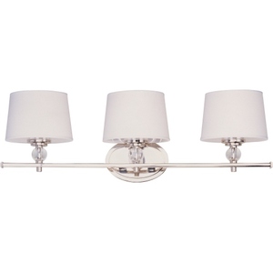 M12763WTPN Rondo 3 Bulb Bathroom Lighting - Polished Nickel M12763WTPN Rondo 3 Bulb Bathroom Lighting - Polished Nickel