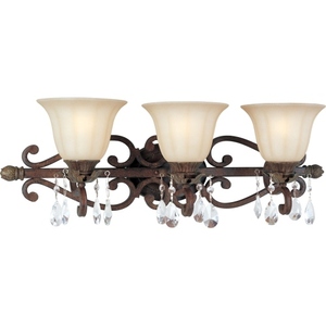 M13573CFAFCRY089 Augusta 3 Bulb Bathroom Lighting - Auburn Florentine M13573CFAFCRY089 Augusta 3 Bulb Bathroom Lighting - Auburn Florentine
