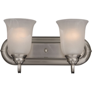 M7136MRSN Essentials 2 Bulb Bathroom Lighting - Satin Nickel M7136MRSN Essentials 2 Bulb Bathroom Lighting - Satin Nickel