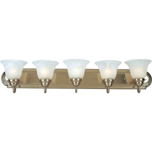 M8015MRSN Essentials 4 or More Bulb Bathroom Lighting - Satin Nickel M8015MRSN Essentials 4 or More Bulb Bathroom Lighting - Satin Nickel
