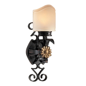 MN210120 Montparnasse 1 Bulb Wall Sconce - French Black / Gold MN210120 Montparnasse 1 Bulb Wall Sconce - French Black / Gold