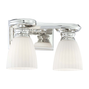 MN2802613 2 Bulb Bathroom Lighting - Polished Nickel MN2802613 2 Bulb Bathroom Lighting - Polished Nickel
